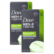 DOVE MEN + CARE Body and Face Bar Bars To Clean and Hydrate Skin Body and Facial Cleanser More Moisturizing Than Bar Soap 8 Count(Pack of 9)