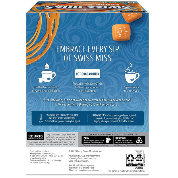 Swiss Miss Milk Chocolate Hot Cocoa, Single-Serve Keurig K-Cup Pods, Hot Chocolate, 44 Count