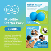 RAD All-in Kit – Foam Roller Set for Whole Body Massage & Myofascial Release – 7-in-1 Kit with Roller Stick, Yoga Block, Massage Balls – Muscle Recovery Tools for Mobility & Flexibility
