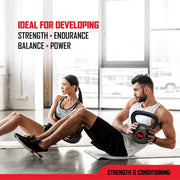 RBX Cement Kettlebell with Shock-Proof Plastic Coating for CrossFit Training