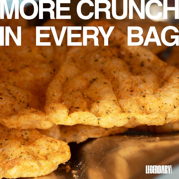 Legendary Foods Zesty Ranch Protein Chips – Popped Tortilla Style – 22g High Protein, 4g Net Carbs, Low Sugar, Gluten Free, Keto Snack Packs – 10 Count – Healthy Crunchy Chips