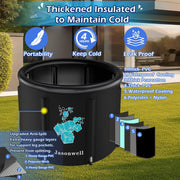 Jasonwell Ice Bath Tub for Athletes - Heavy Duty Cold Water Therapy Plunge Tub Ice Pod for Recovery Portable Ice Barrel Plunge Pool for Outdoor Inflatable Hot Tub Bathtub at Home for Adults