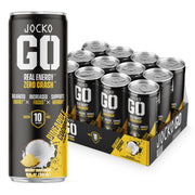 Jocko GO Energy Drink (Afterburner Orange) - Keto, Vitamin B12, Vitamin B6, Electrolytes, L Theanine, Magnesium- Energy Boost, Sugar Free Nootropic Monk Fruit Blend - 12 Pack