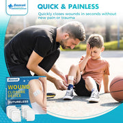 Sutures Butterfly Bandaids - 4 Pcs Laceration Closure Kit - Surgical Laceration Repair Without Sew - Quick Clot -Emergency Wound Closures Device (PU)