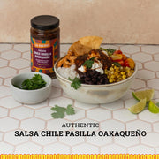 Ya Oaxaca - Mild Salsa - Chile Pasilla Oaxaqueño - Made with Roasted Tomatillos & Smoky Pasilla Peppers - Great with Chips & Guacamole or Topping Tacos - Gluten Free, Non GMO, Vegan - 12 Ounces