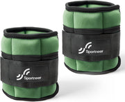 Sportneer Adjustable Ankle Weights for Women and Men 7 lbs/Pair Adjustable Leg Weights with Secure Straps, Strength Training Weighted for Yoga, Walking, Running, Aerobics, Gym, Physical Therapy