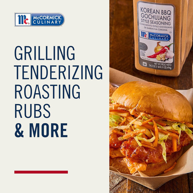 McCormick Culinary Seasoning, Korean BBQ Gochujang Style, No MSG Added, Gluten Free, For Culinary & Professional Kitchens, 24.5 oz