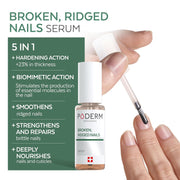 PODERM – 100% NATURAL NAIL REPAIR - Revitalizes Damaged and Split Nails with Hydrating & Exfoliating Formula – Effective Nail care : Also Acts as a Nail Strengthener for Damaged Nails – Swiss Made