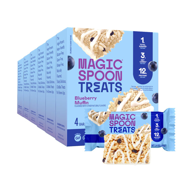 MAGIC SPOON Treats - High Protein, Low Carb, Keto Friendly, Low Sugar, Gluten Free, Crispy Protein Bar Cereal Bar, On-The-Go Healthy Snack (Chocolate PB, 8 Bars)