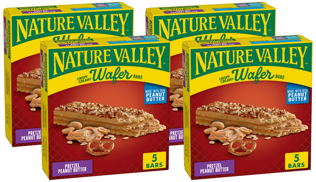 Nature Valley Crispy Creamy Wafer Bars, Peanut Butter Chocolate, 4g Protein, 10 Bars, 13 oz