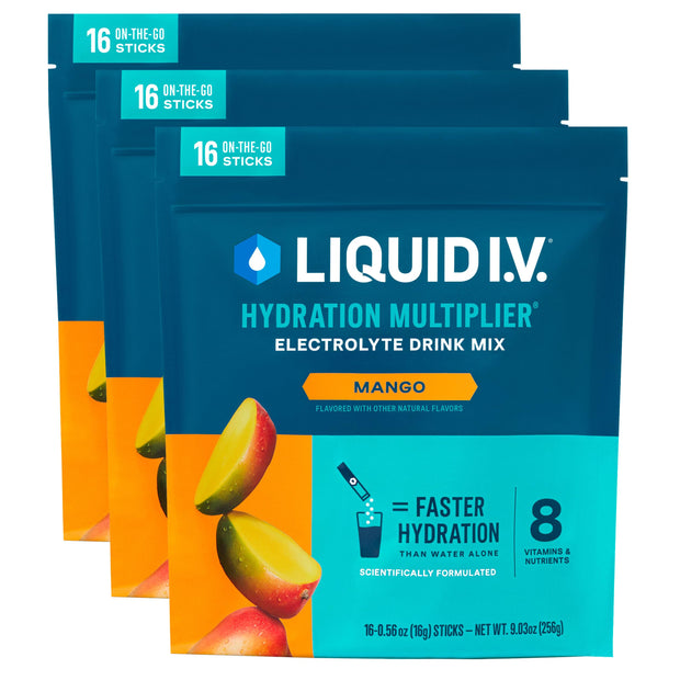 Liquid I.V.® Hydration Multiplier - Passion Fruit | Electrolyte Powder Drink Mix | 3 Pack (48 Servings)