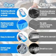 XANGNIER Extra Large Ice Block Mold,4 Pack 9.4lbs Ice Cubes for Cold Plunge or Coolers,Reusable Silicone Ice Molds for Ice Bath Chiller,Big Ice Tray