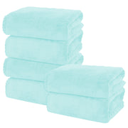 MOONQUEEN 2 Pack Premium Bath Towel Set - Quick Drying - Microfiber Coral Velvet Highly Absorbent Towels - Multipurpose Use as Bath Fitness, Bathroom, Shower, Sports, Yoga Towel (Grey)