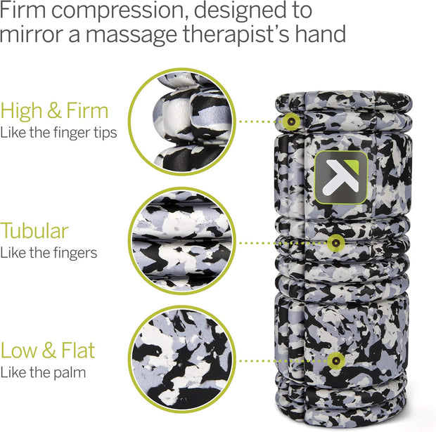 TriggerPoint Grid 1.0 Foam Roller - 13" Multi-Density Massage Roller for Deep Tissue & Muscle Recovery - Relieves Tight, Sore Muscles & Kinks, Improves Mobility & Circulation - Targets Key Body Parts