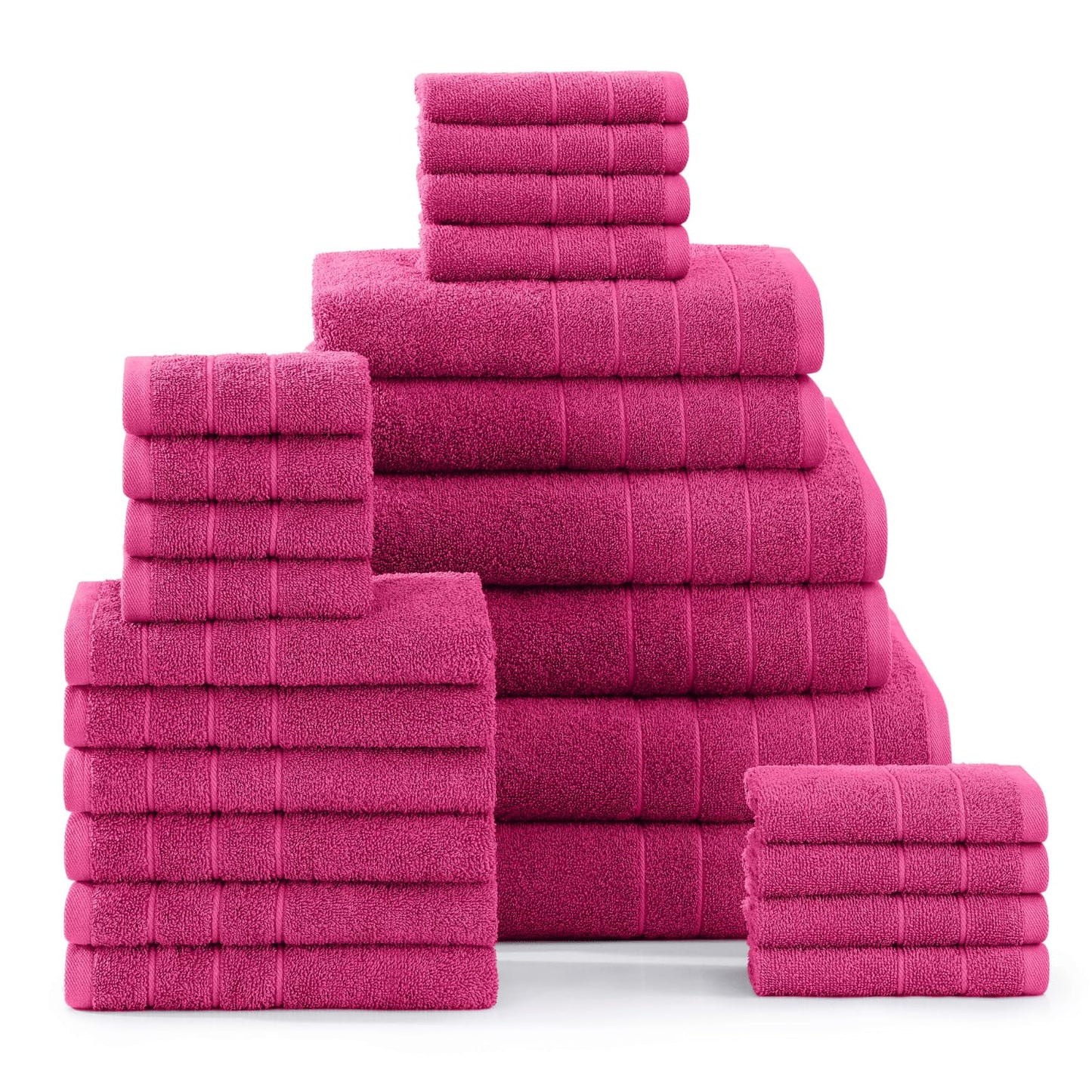 Casa Platino 100% Cotton Luxury Bathroom Towel Set - 8 Pc - Ring Spun, Quick Dry, Soft & Highly Absorbent - 2 Bath, 4 Washcloths, 2 Hand Towels - Remains Plush After Multiple Washes - Cerulean Blue