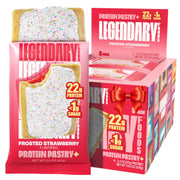 Legendary Foods 22g Protein Pastry - 0g Added Sugar, Low Carb and Gluten Free Keto Snack, Diabetic Friendly High Nutrient Alternative – 8x Frosted Cinnamon Bars