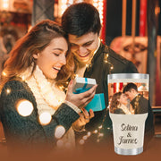 Personalized Tumbler With Name Picture, Custom Insulated Tumbler 30oz with Lids and Optional Straws, Custom Travel Tumblers Personalized, Birthday Christmas Father's Day Gift for Dad, Men