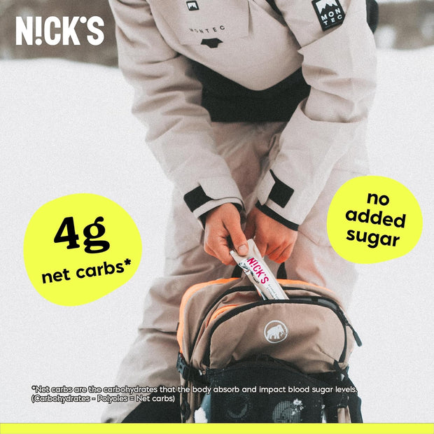 Nick’s Peanut Butter Protein Bars – 12-Count Box | High Protein, Low Calories, Low Carbs, Keto Friendly, No Added Sugar