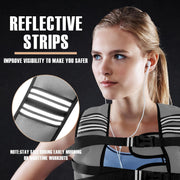 Weighted Vest Men or Women - 5/10/15/20/25/30lbs Weights with Reflective Stripe, Weighted Vest for Workout Equipment for Strength Training Running - Walking Weight Loss