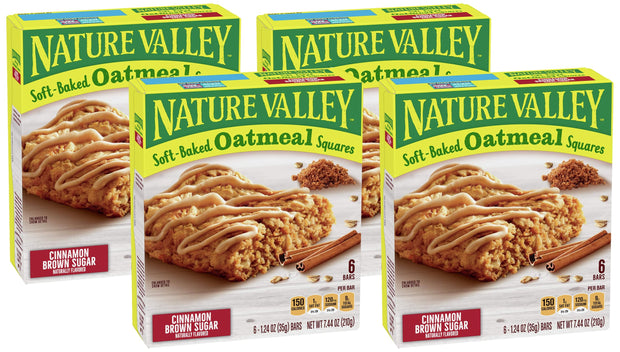 Nature Valley Soft Baked Oatmeal Squares, Cinnamon Brown Sugar, 20 Bars, 24.8 oz