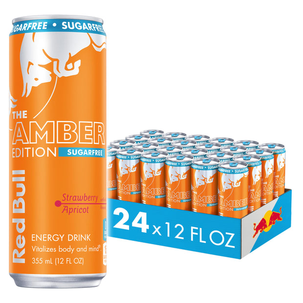 Red Bull Energy Drink Sugar Free Variety Pack, Red, Amber, and Sea Blue, with 80mg Caffeine, Taurine & B Vitamins, 8.4 fl. oz, Pack of 12 Cans