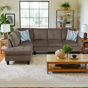 Sectional Couch 103.5" L Shaped Couch Comfy Futon Bed Upholstered Faux Leather 3 Pieces Living Room Furniture Sets with Ottoman and High Density Sponges for Living Room, White