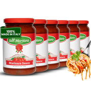 La San Marzano Marinara Sauce, 24 oz, Pasta Sauce Made in Italy, All Purpose Tomato Premium Quality, All Natural, Mediterranean Diet, Non GMO, Vegan, Gluten Free
