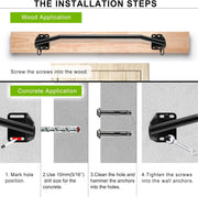 SELEWARE Heavy Duty Welded Pull Up Bar, Versatile Doorway Wall Mount, Joist Mounted, and Ceiling Mounted Chin Up Bars, Thick Metal Sturdy Construction for Full Body Workouts Support 500 lbs