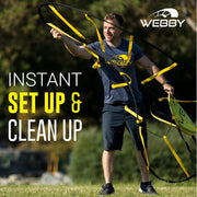 Webby Agility Trainer – Circle Speed and Agility Ladder for High Intensity Reactive Footwork Drills and Skills – A Circular Piece of Reaction Training Equipment That Changes The Way You Move