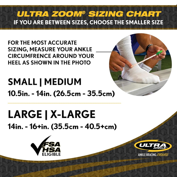 Ultra Zoom Ankle Brace – Hinge Design Promotes Faster Healing and Accelerated Recovery with Natural Protected Movement to promote Early Activity After Injury and Prevent Future Injuries in Life and Sport.