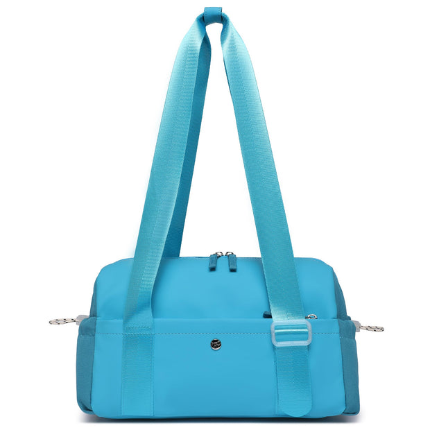 Small Gym Bag For Women Mini Gym Duffle Bag with Wet Compartment Waterproof Sports（Pink Small）