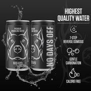 NDO H2O Premium Purified Water Case - 24 Pack (8.4 fl oz, Sparkling) | Reverse Osmosis Canned Water | Tested for Over 400 Impurities | Purified, Carbonated & Balanced | Alkaline & Minerals