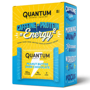 Quantum Energy Square: Energy Bar with Caffeine & 10g Protein. Delicious Healthy Snack On The Go. (Vegan, Gluten-free, Soy-free, Dairy-free) (Variety 12-Pack)
