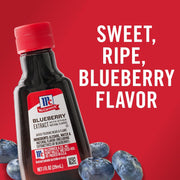McCormick Blueberry Extract with Other Natural Flavors, Distinctive, Sweet Blueberry Flavor and Aroma for Baking Cookies, Cake, and Muffins, and Beverages Like Lemonade, Mocktails, and Smoothies, 1 fl oz