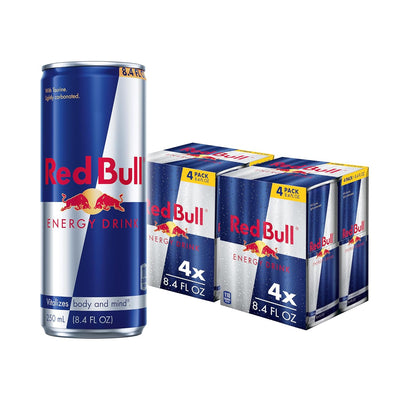 Red Bull Energy Drink with 80mg Caffeine plus Taurine & B Vitamins, 8.4 Fl Oz, Pack of 8 Cans