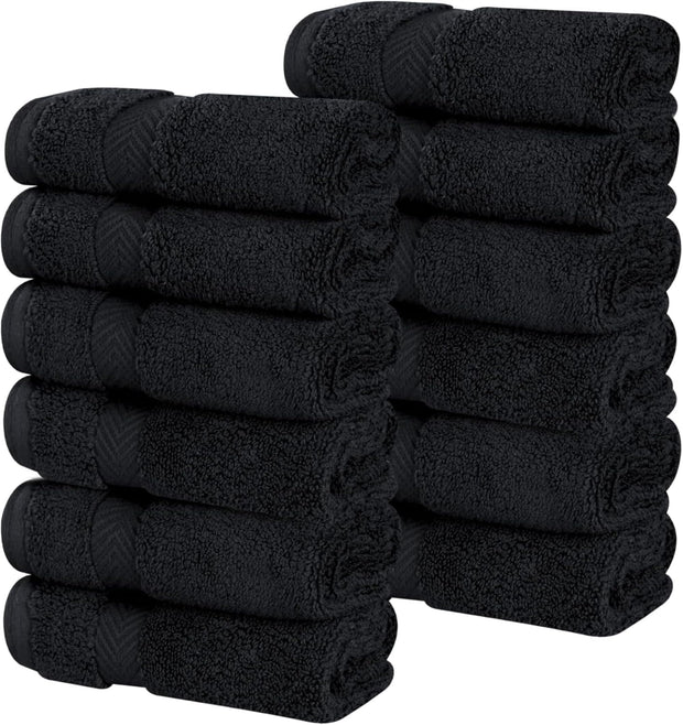 Superior Zero Twist 100% Cotton Bathroom Towels, Super Soft, Fluffy, and Absorbent, Premium Quality 6 Piece Towel Set with 2 Washcloths, 2 Hand Towels, and 2 Bath Towels, Coral