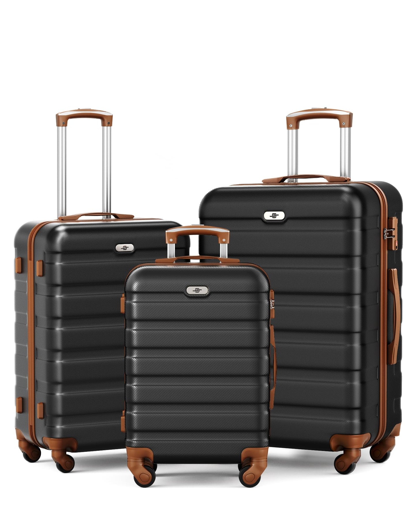 Suitour Luggage 3 Piece Sets Hard Shell Luggage Set with Spinner Wheels, TSA Lock, 20 24 28 inch Travel Suitcase Sets, Bright Blue