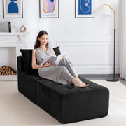 MAXYOYO Modular Sectional Sofa Couch, L Shaped Modern Cloud Couch with 1 Ottoman, Sofa in A Box, Tufted 4-Seat Boneless Sleeper Chair for Living Room, No Assembly Required, Orange