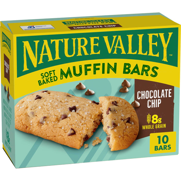 Nature Valley Soft Baked Muffin Bars, Blueberry, Snack Bars, 10 Bars, 12.4 oz