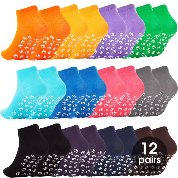 Pilates Grip Socks for Women Men Cute Non Slip Grippy Socks Woman for Yoga Barre Trampoline Hospital