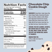 Perfect Collagen Protein Bars, Gluten Free Grass Fed Collagen + MCT Oil, Low Carb, No Sugar Added, High Protein Snacks, Keto Diet Foods, 11g Protein, 18g Fat, 3g Net Carbs, Chocolate Chip, 12 Bars