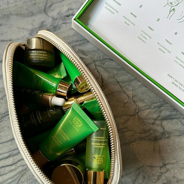 Tata Harper Daily Essentials Set, Best Selling Skincare Set, Travel Sized Skincare, 7-Step On-the-Go Skincare Routine, Natural Skincare