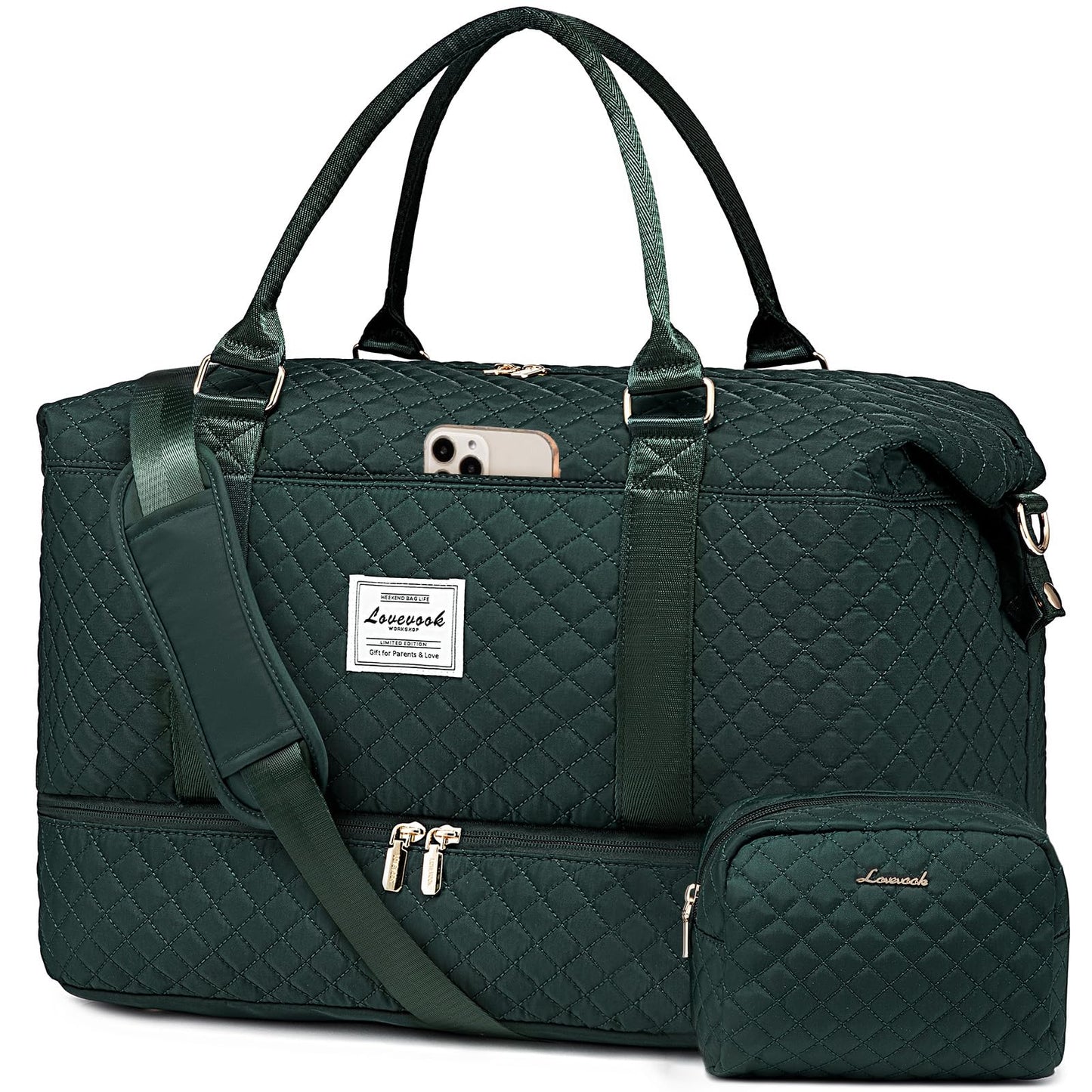 LOVEVOOK Travel Duffle Bag,Weekender Bags for Women with Shoe Compartment，Carry on Overnight Bag with Toiletry Bag,Gym Duffel Bag with Wet Pocket, Hospital Bags for Labor and Delivery