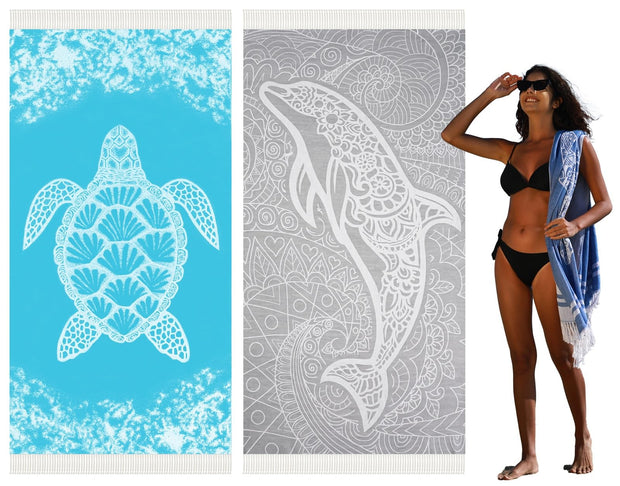 Thin Turkish Beach Towel Quick Dry Absorbent Cotton Lightweight Bath Pool Towels Extra Large Oversized Sand Free Beach Stuff Cloud Adults Gift