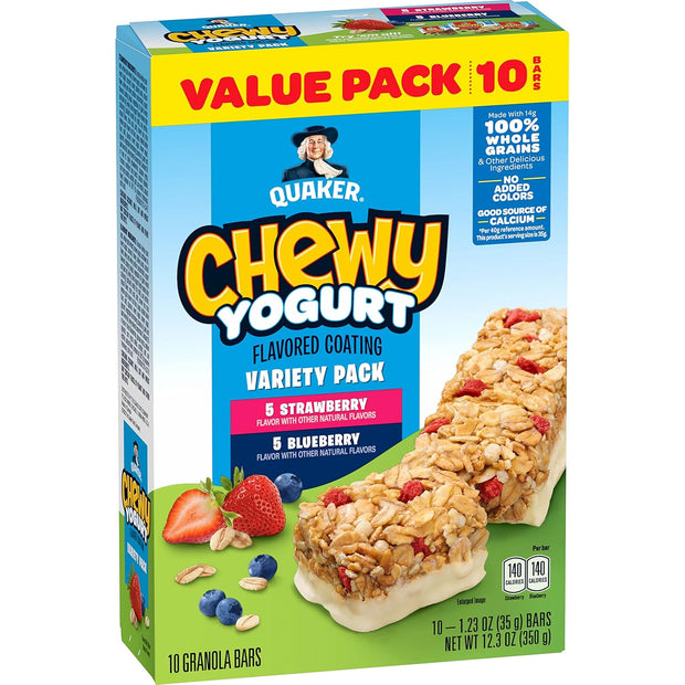 Quaker Chewy Yogurt Bars - Variety Pack 10ct