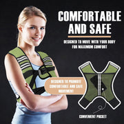 Weighted Vest Men or Women - 5/10/15/20/25/30lbs Weights with Reflective Stripe, Weighted Vest for Workout Equipment for Strength Training Running - Walking Weight Loss
