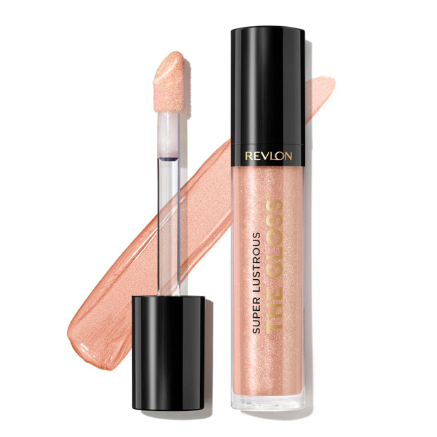 Revlon Super Lustrous Lip Gloss, Non-Sticky, Hydrating, High Shine Finish, 215 Super Natural, 0.13 oz