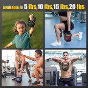 ZENY Kettlebell Sets, 4-Piece Kettlebells 5lb, 10lb, 15lb, 20 lb, Kettle Bell Weights for Dumbbel Weights Exercise, Strength Strainging Kettlebells, Home Gym, Full Body Workout Equipment