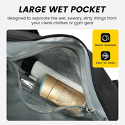 Vorspack Small Gym Bag - 14 Inches Duffle Bag for Travel Lightweight Duffel Bag for Men Women Personal Item Bag Weekender Bag for Travel Sports Gym - Black