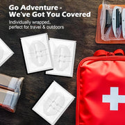 Wound Closure Strips(0.6"x 3.1" - 4 Pcs), Butterfly Bandages for Wound Care, Steri Emergency Laceration Closures Without Stitches for Outdoors Use.